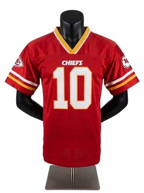 🔥 NFL KANSAS CITY CHIEFS TYREEK HILL # 10 JERSEY RED GOLD YOUTH SIZE XL 12 - 14